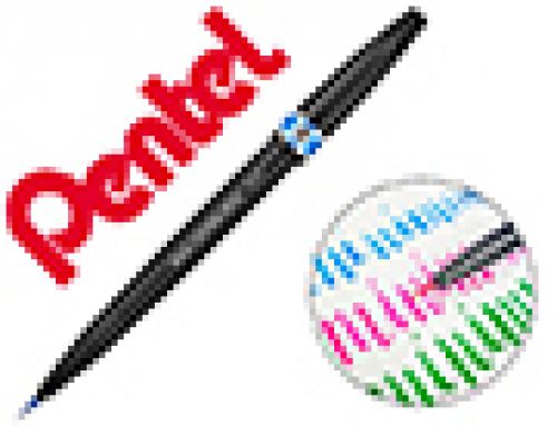 Caneta pincel pentel artist cor azul ceu , Pentel , 154681 , 0884851035882